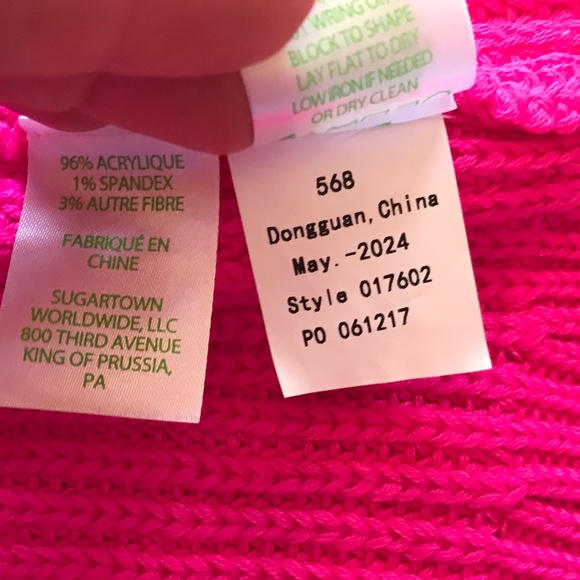 LILLY PULITZER BRISTOW TANK SWEATER PASSION FRUIT PINK - Picture 9 of 11